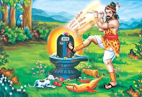 What lessons does Kannappa Nayanar teach about devotion to Lord Shiva?