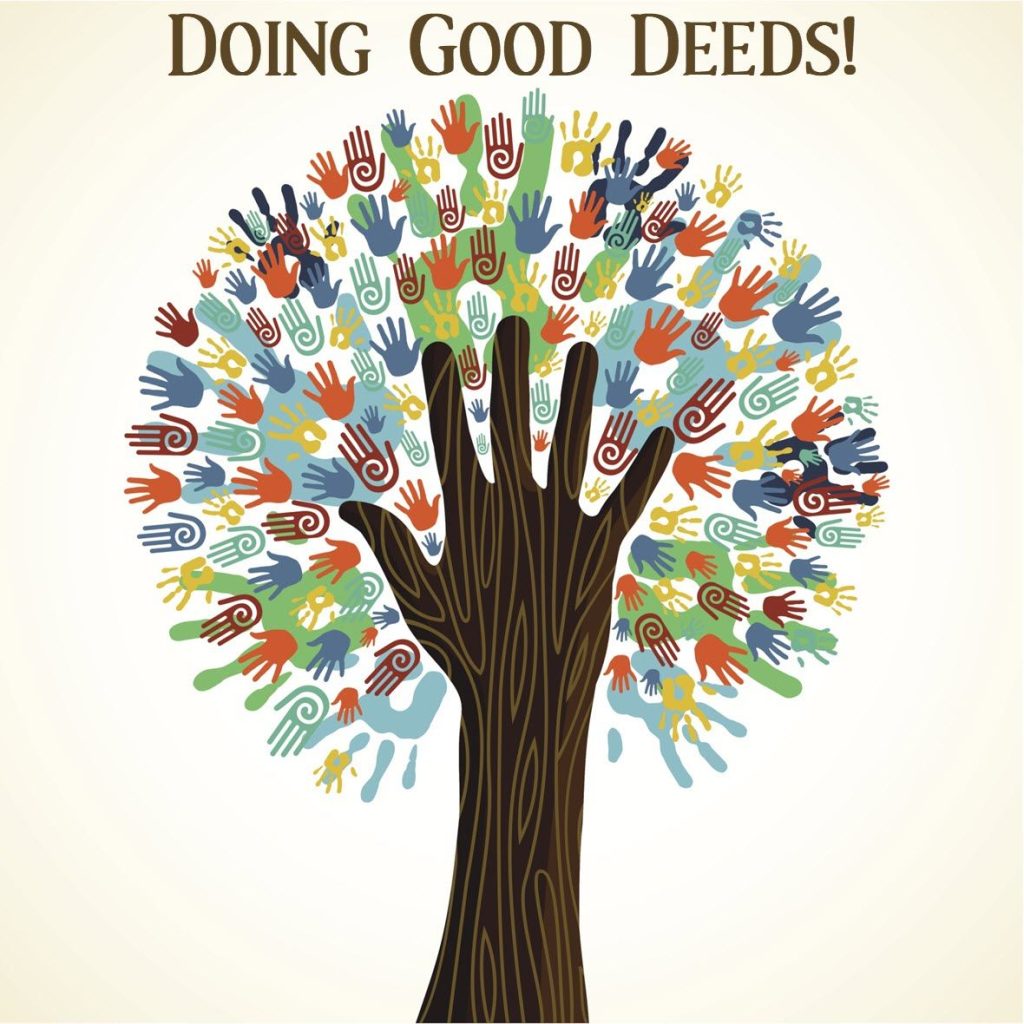 How do good deeds illustrate compassion and karma's ripple effect?