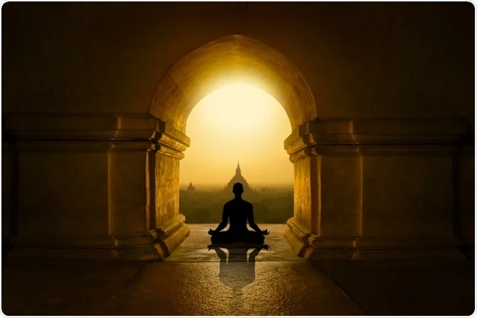 How do yoga and meditation lead to awakening?