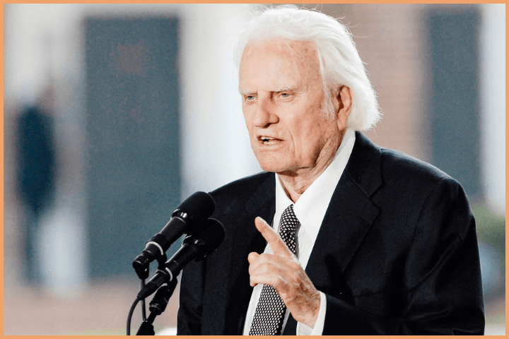 Billy Graham says that the humility is the key to the peaceful living