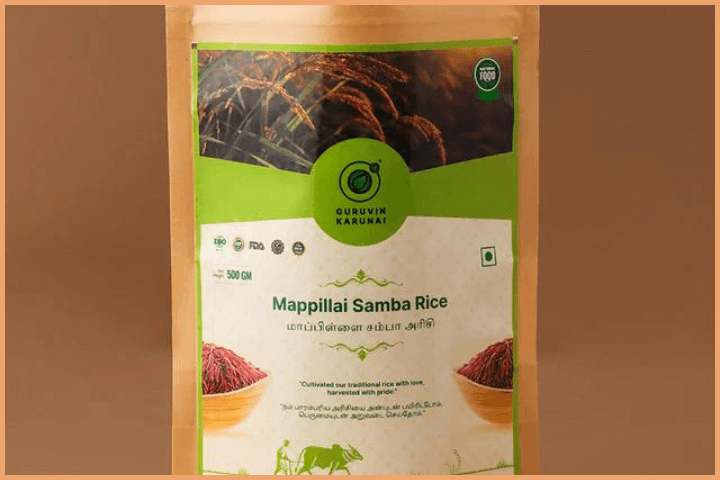Mappillai Samba Rice Packet from Guruvin Karunai