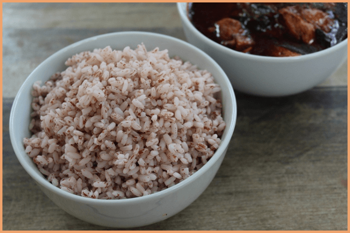 Eat Sivapu Rice with any side dish