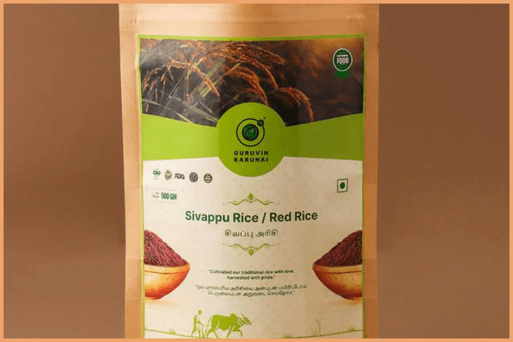 Sivapu Rice from Guruvin Karunai
