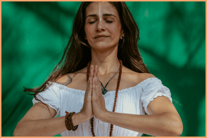 Meditate with Panchmukhi Rudraksha Mala