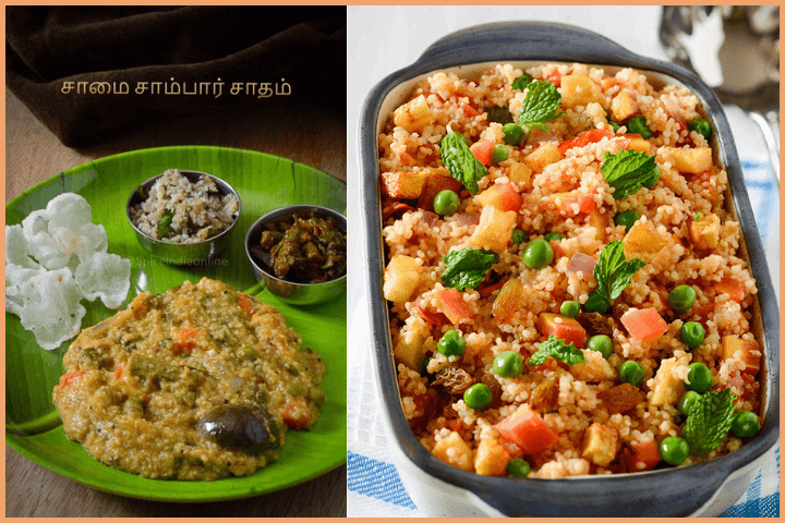Variety dishes prepared using Samai Rice