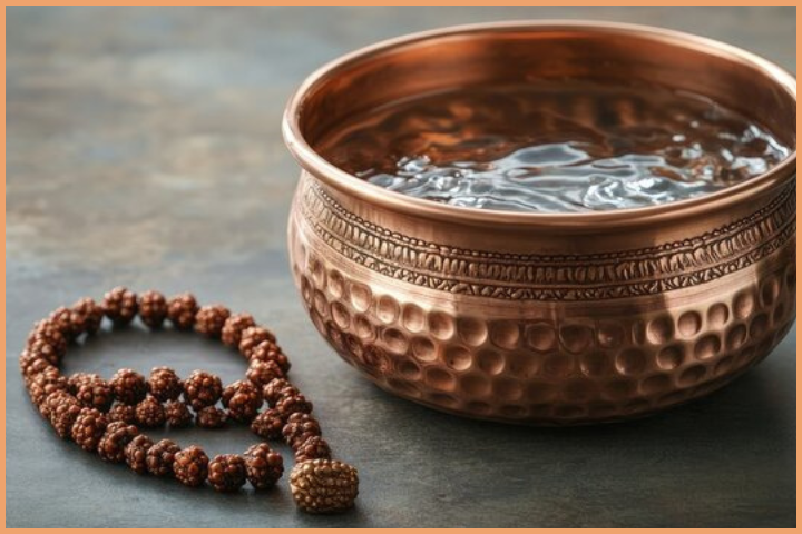 Rinse the Rudraksha Mala in clean water to clean the dirt