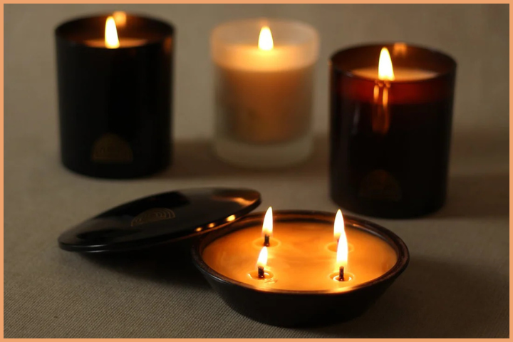 Light candles with aroma oil to attract the positive energy