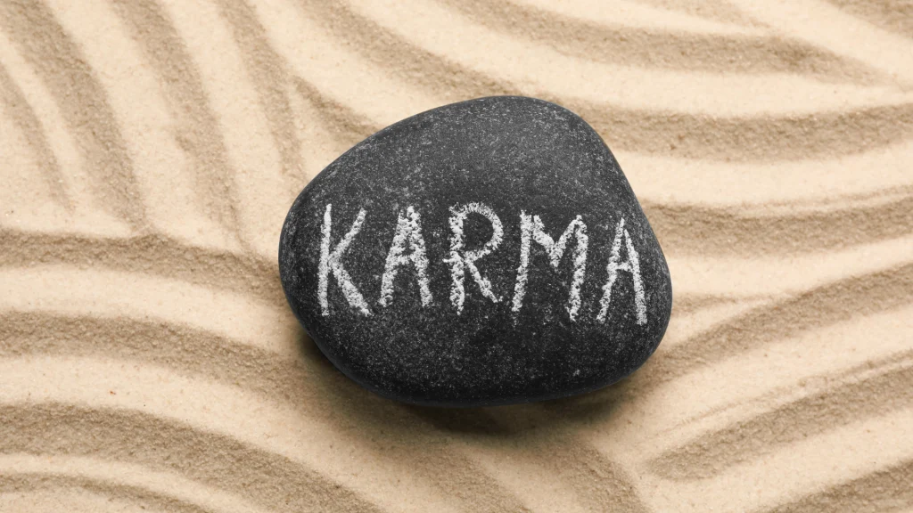 How does the journey of karma lead us to the path of inner peace?
