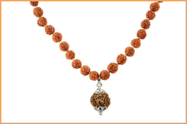 5 Mukhi Rudraksha bead necklace