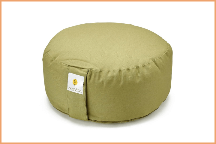 Sarveda Hi-Zafu Meditation Cushion Filled with Buckwheat Hulls