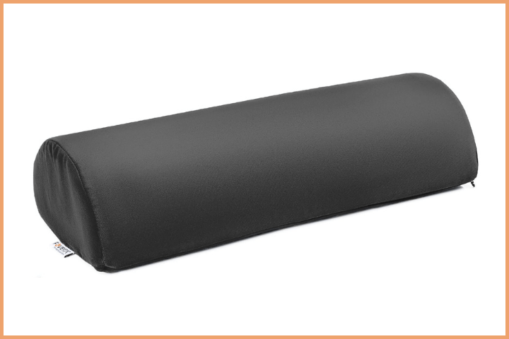 FOVERA Half Moon Bolster Pillow with Memory Foam Top