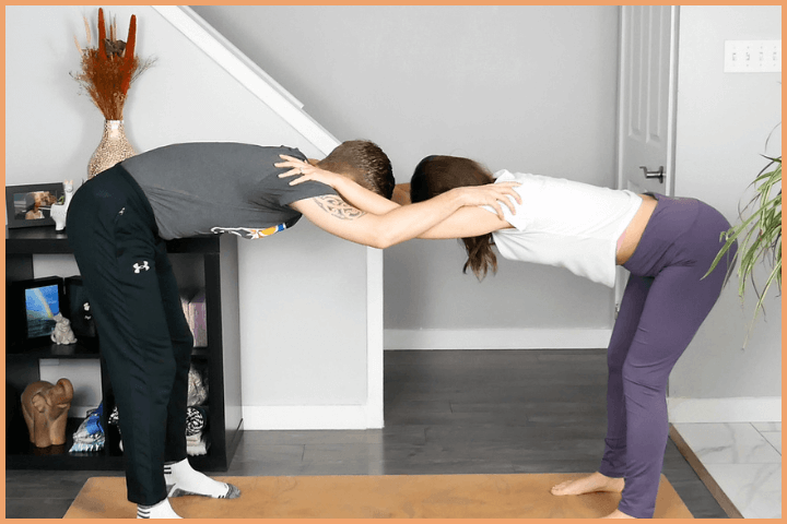 Couple Yoga Poses - Temple Pose